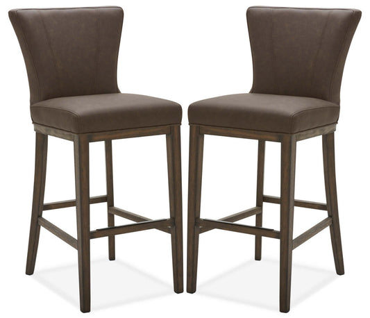 Quinn Bar Stool, Set of 2 – Brown|Tabouret bar Quinn, ensemble de 2 - brun|QUINCBSP