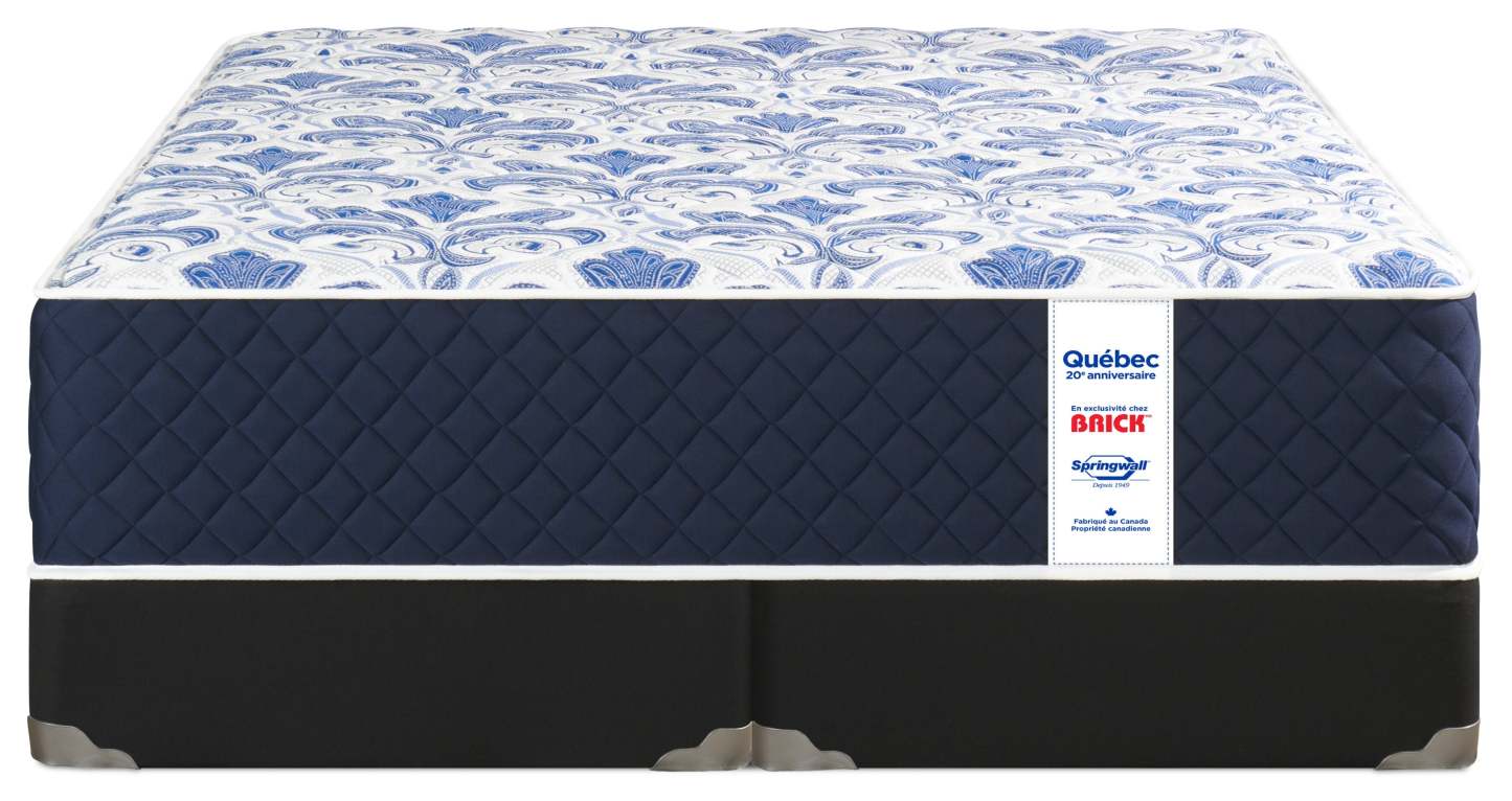 Ensemble matelas très ferme à plateau régulier 20e anniversaire au Québec de Springwall pour très grand lit