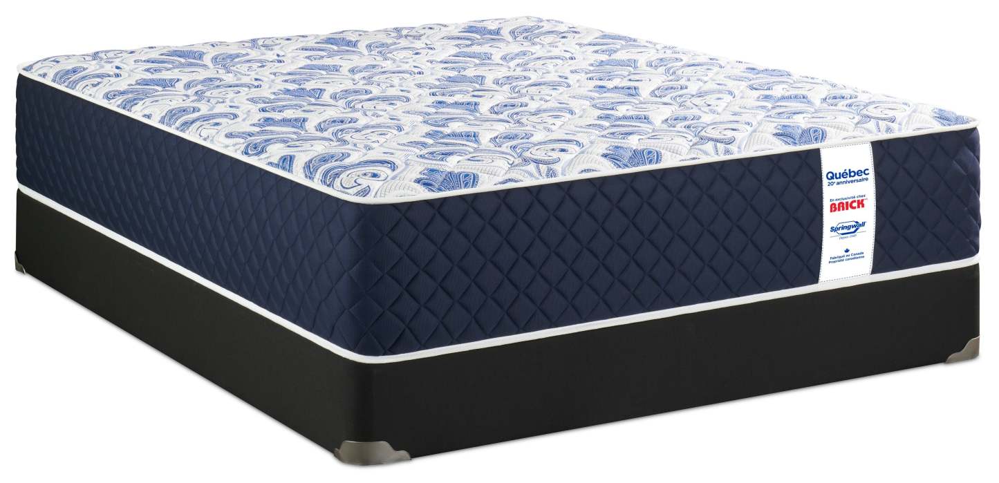Ensemble matelas très ferme à plateau régulier 20e anniversaire au Québec de Springwall pour lit double
