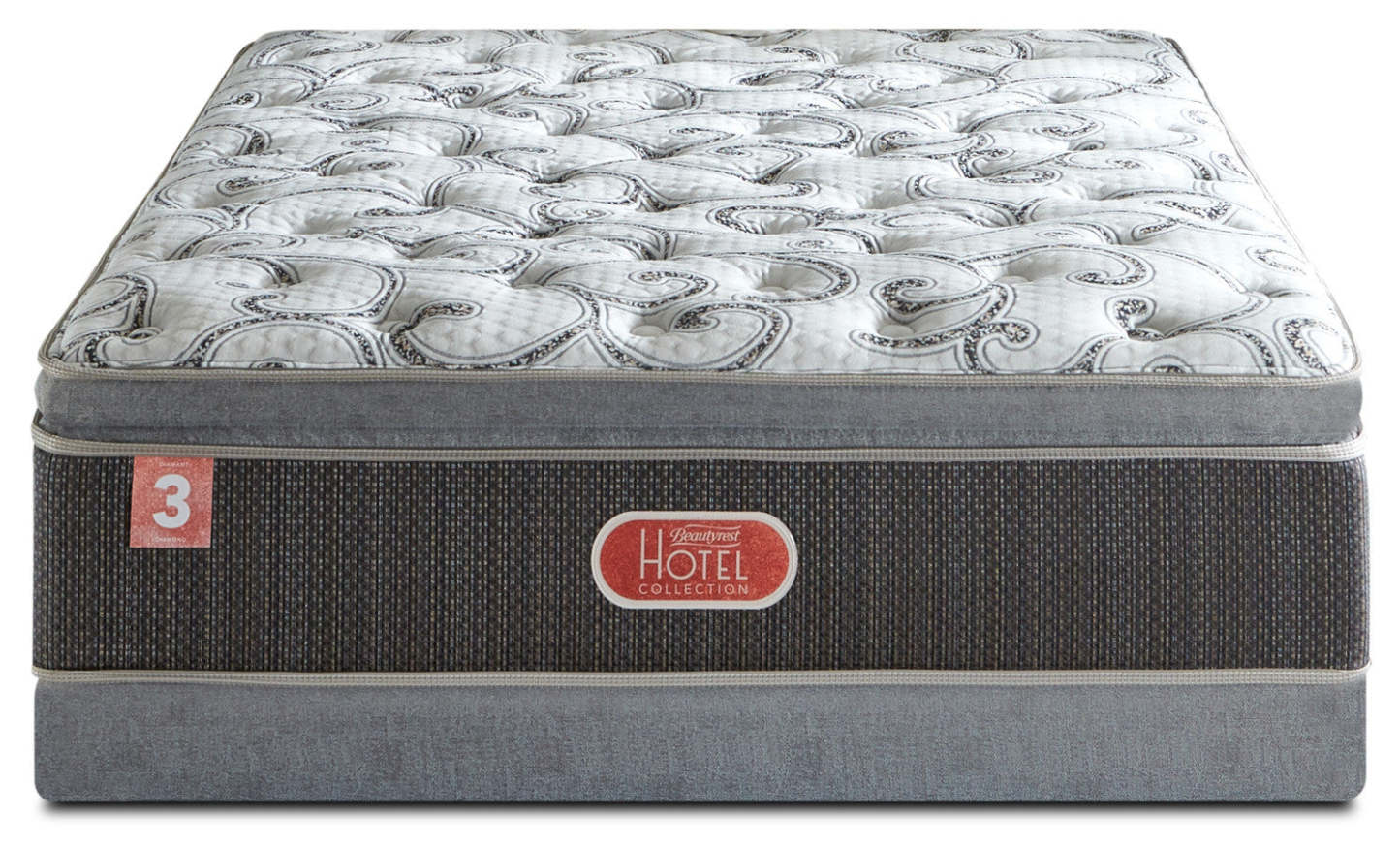 Beautyrest® Hotel Diamond 3 Firm Hi-Loft Pillow-Top Twin Mattress Set|Ensemble matelas ferme à plateau-coussin épais Hotel Diamond 3 Beautyrest pour lit simple
