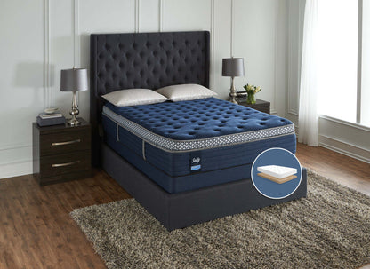 Sealy Posturepedic Ultimate Abbotswell Plush Pillow-Top Low-Profile Full Mattress Set|Ensemble moelleux et sommier à profil bas Abbotswell Posturepedic Ultimate de Sealy pour lit double