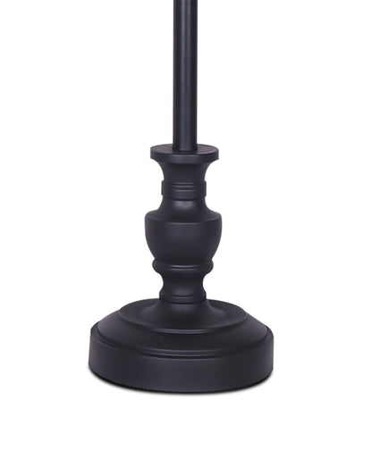 Ensemble 3 lampes Quinn traditionnelles noires, 2 lampes de table et 1 lampe à pied