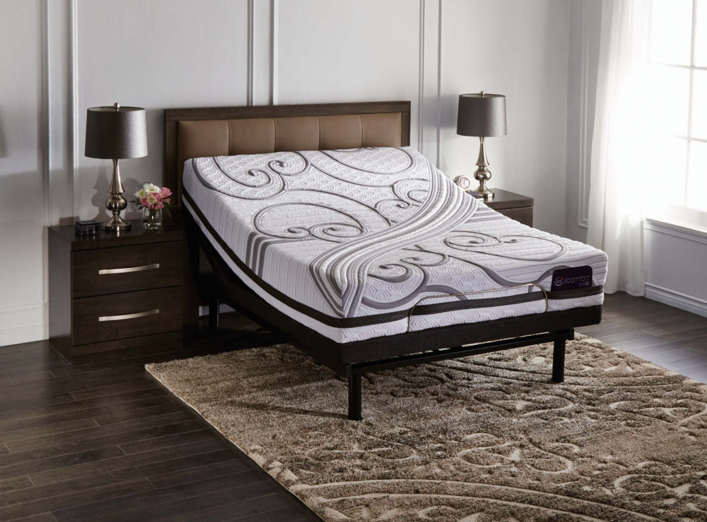 Matelas Gravati iComfort EFX3D Serta pour lit simple très long avec base ajustable Motion Perfect 3