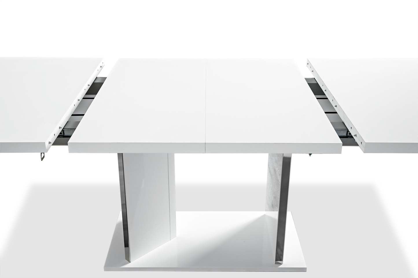 Table de salle à manger Raia - fabriquée en Italie, base piédestal, moderne, 71 po (L) - blanche