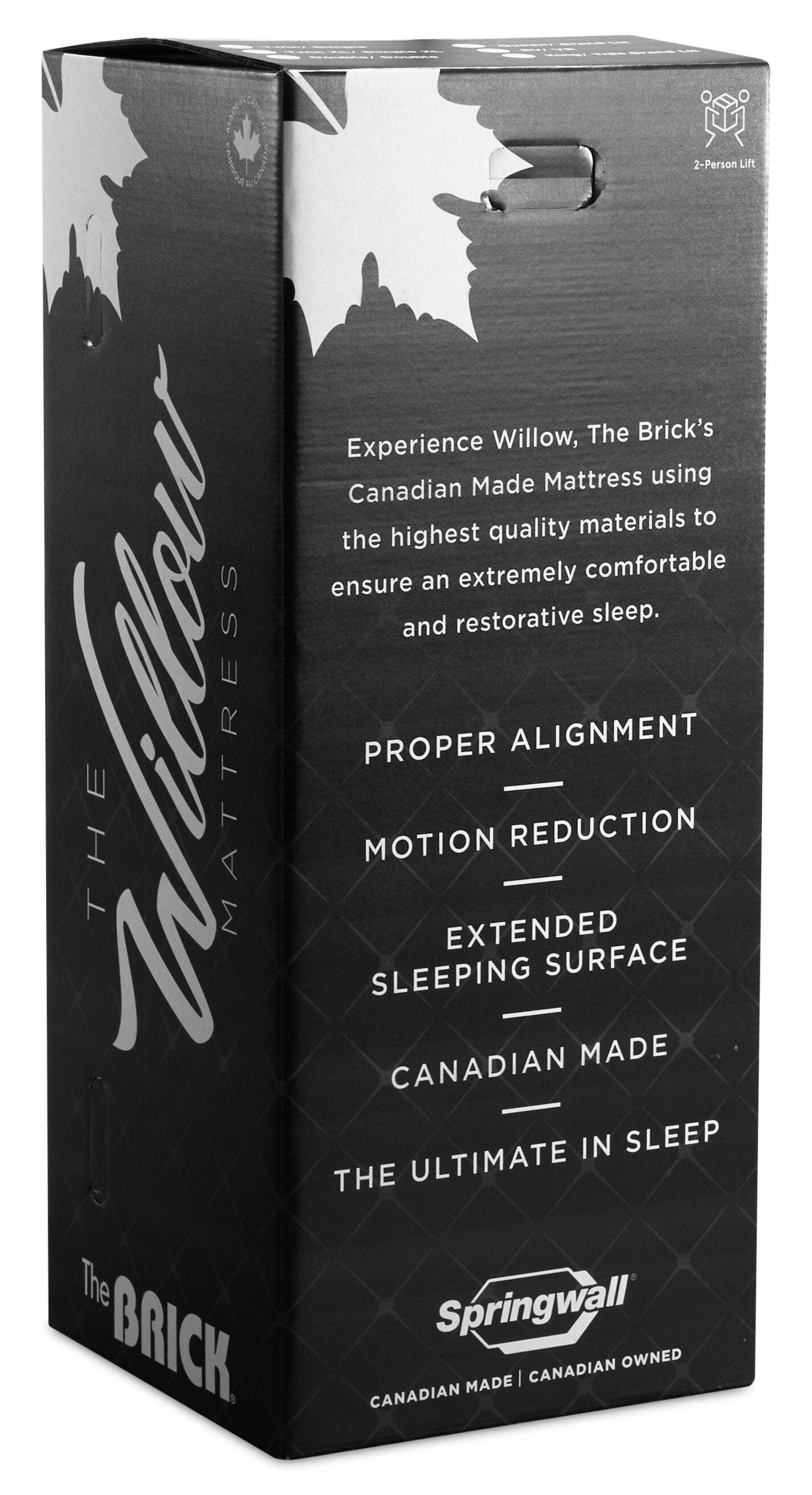 Ensemble Matelas ferme à plateau régulier dans une boîte White Birch de Springwall pour grand lit