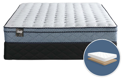 Sealy Gandala Euro-Top Low-Profile Mattress Set|Ensemble matelas à Euro-plateau à profil bas Gandala de Sealy pour grand lit