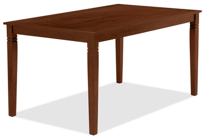 Ensemble de salle à manger Aran 7 pièces avec table de 60 po (L) et 6 chaises - brun | Ensemble de salle à manger Aran 7 pièces avec table et 6 chaises, 60 W - Marron