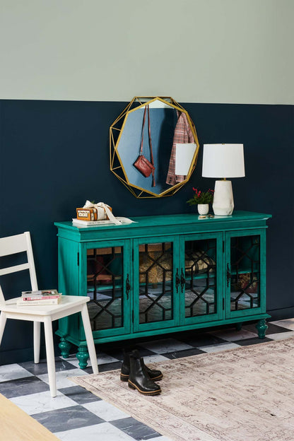 Rigolet 60 4-Door Accent Cabinet - Blue|Armoire décorative Rigolet de 60 po avec 4 portes - bleue