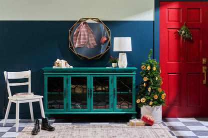 Rigolet 60 4-Door Accent Cabinet - Blue|Armoire décorative Rigolet de 60 po avec 4 portes - bleue