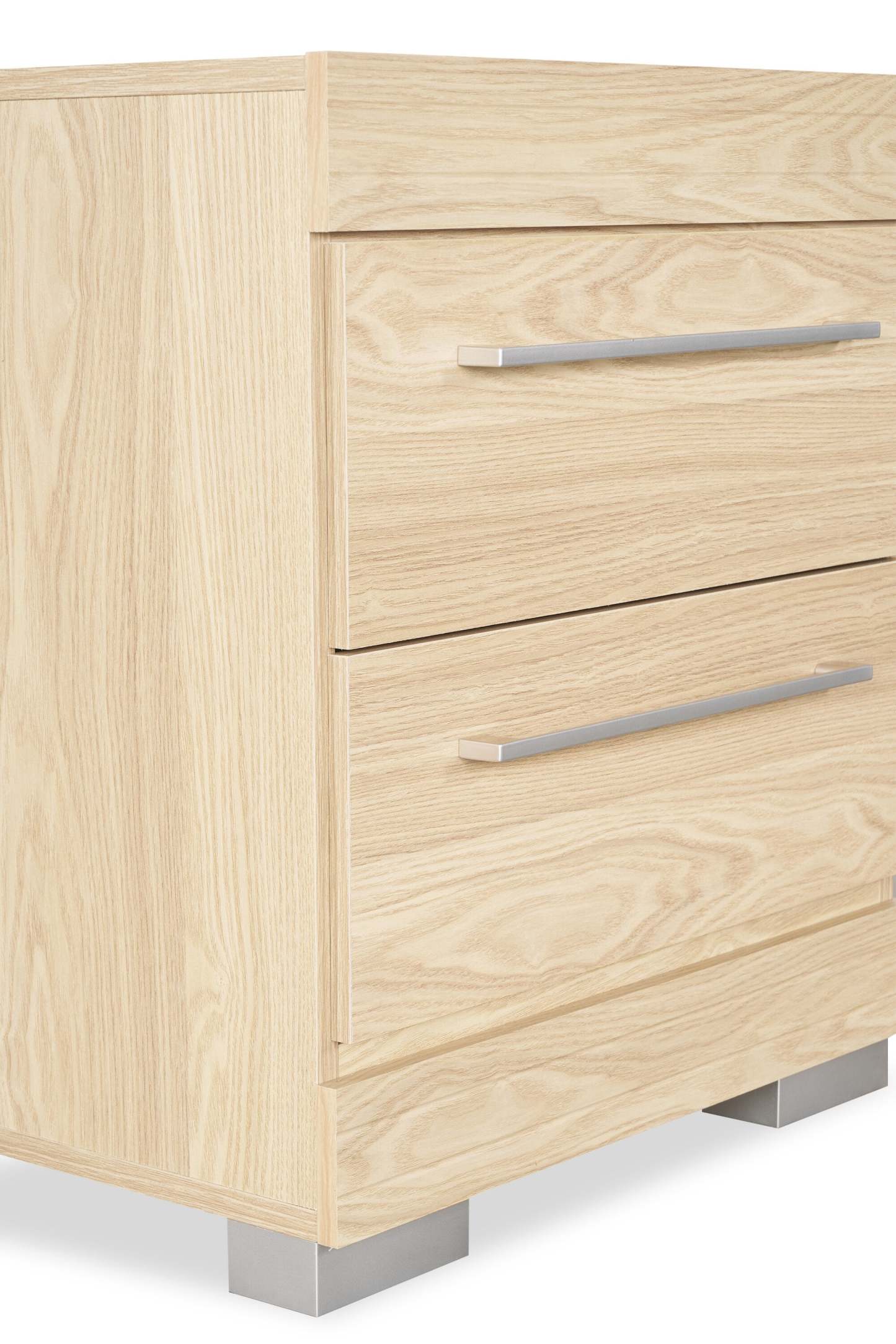 Table de chevet à 2 tiroirs Riley, 21 l x 24 h, fabriquée au Canada - Naturel | Table de nuit Riley de 21 po (L) x 24 po (H) à 2 tiroirs, fabriquée au Canada - naturelle