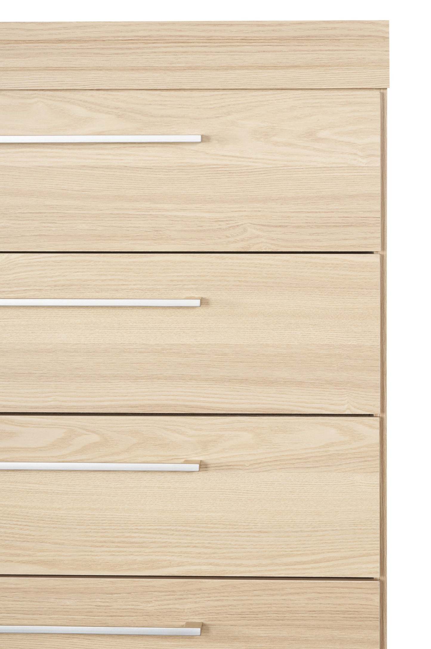 Commode de chambre à coucher Riley, 5 tiroirs, 31 l x 46 h, fabriquée au Canada - Naturel | Commode verticale de chambre à coucher Riley de 31 po (L) x 46 po (H) à 5 tiroirs, fabriquée au Canada - naturelle