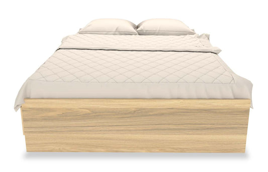 Lit Mates Riley avec rangement à 3 tiroirs pour enfants, fabriqué au Canada, naturel - Pleine grandeur | Lit matelot Riley avec 3 tiroirs de rangement pour enfants, fabriqué au Canada, naturel - format lit double