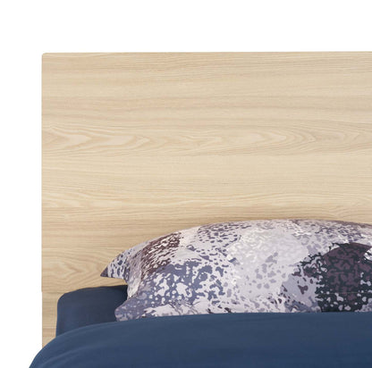 Lit à panneaux Riley avec tête de lit et cadre pour enfants, fabriqué au Canada, naturel - taille simple | Lit à panneaux Riley avec tête de lit et cadre de lit pour enfants, fabriqué au Canada, naturel - format lit simple