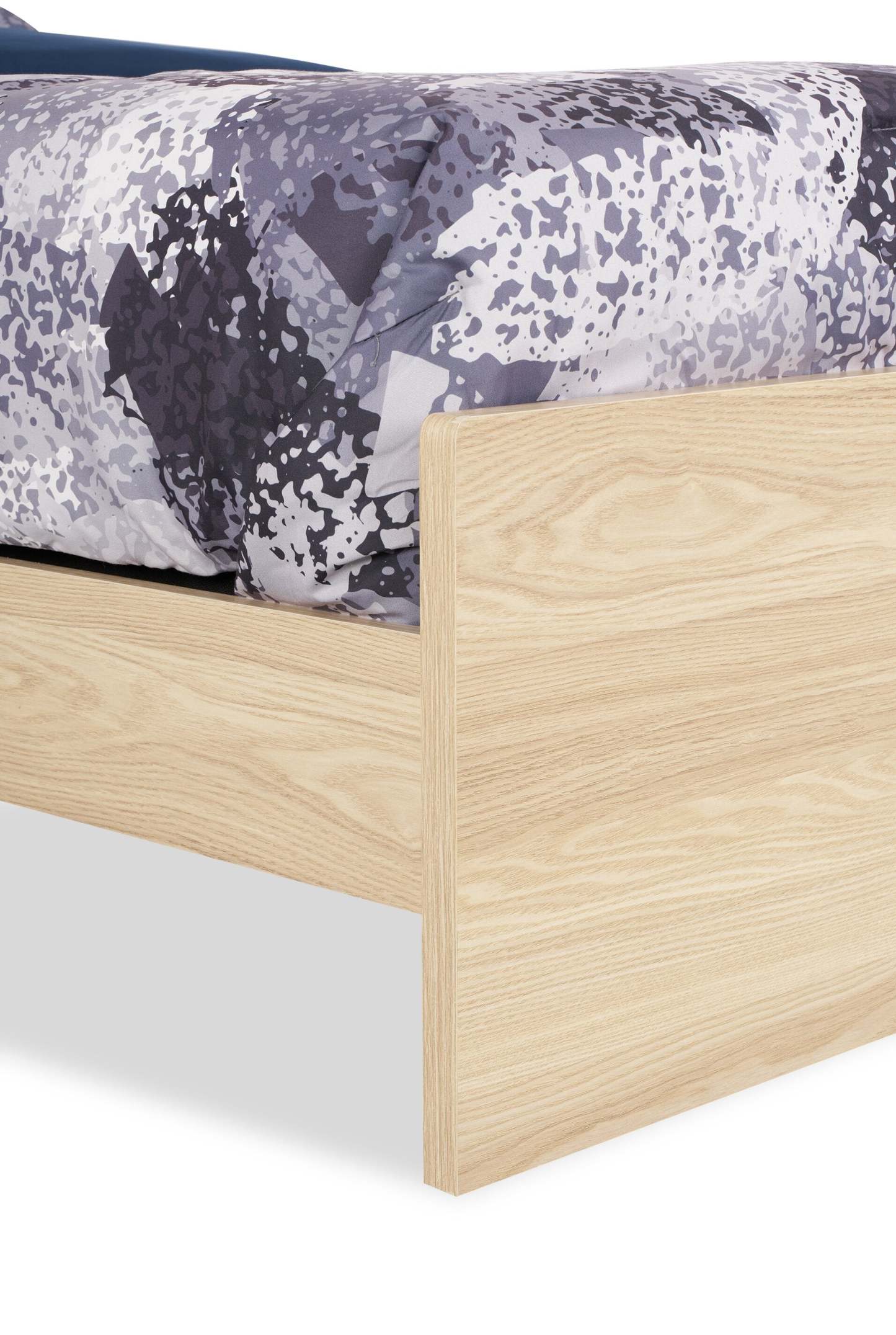 Lit à panneaux Riley avec tête de lit et cadre pour enfants, fabriqué au Canada, naturel - taille simple | Lit à panneaux Riley avec tête de lit et cadre de lit pour enfants, fabriqué au Canada, naturel - format lit simple