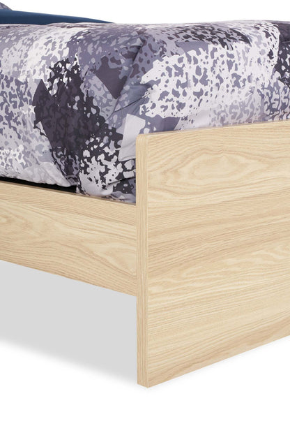 Lit à panneaux Riley avec tête de lit et cadre pour enfants, fabriqué au Canada, naturel - taille simple | Lit à panneaux Riley avec tête de lit et cadre de lit pour enfants, fabriqué au Canada, naturel - format lit simple