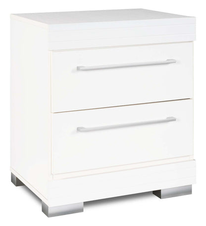 Table de chevet à 2 tiroirs Riley, 21 l x 24 h, fabriquée au Canada - Blanc | Table de nuit Riley de 21 po (L) x 24 po (H) à 2 tiroirs, fabriquée au Canada - blanche