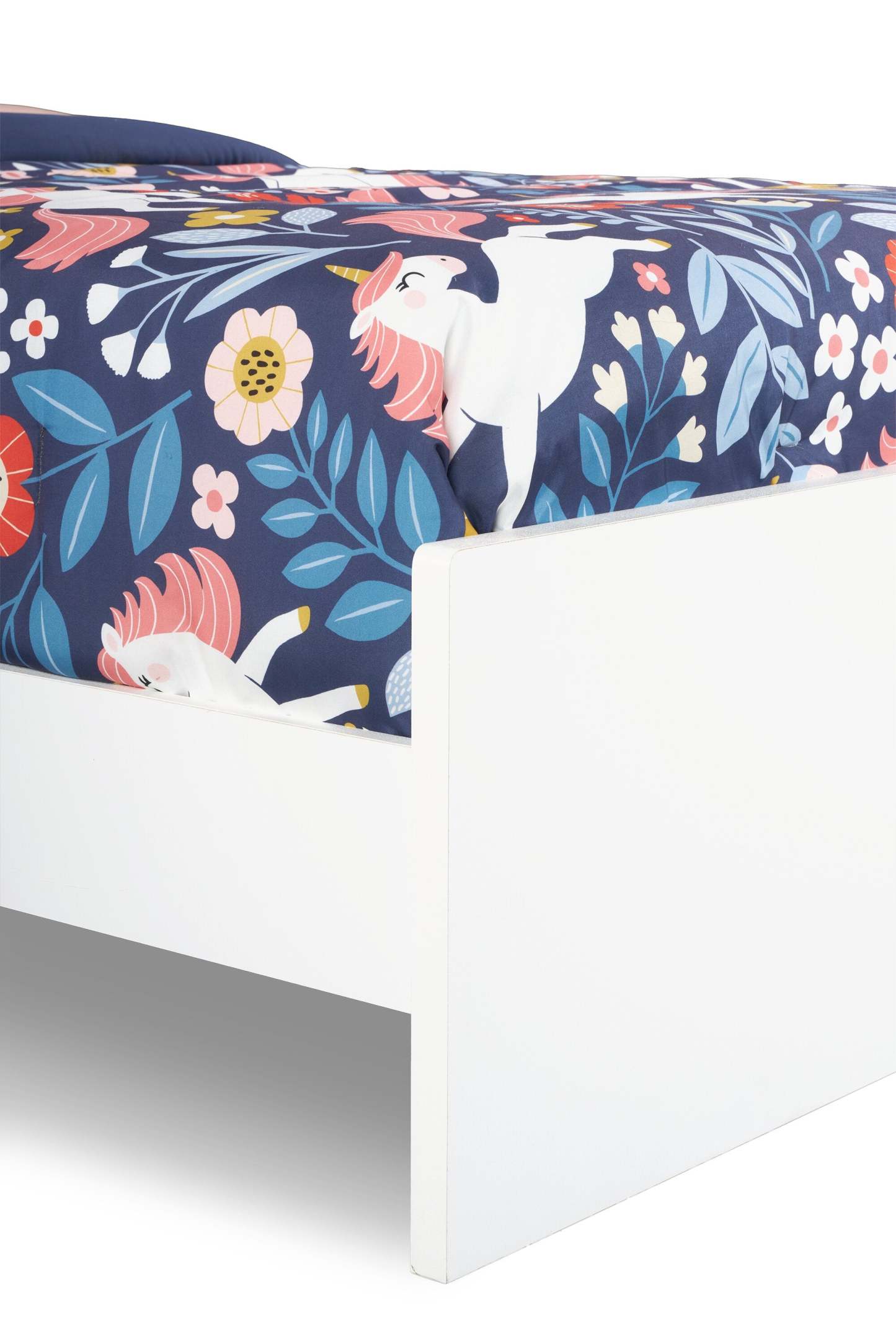 Lit à panneaux Riley avec tête de lit et cadre pour enfants, fabriqué au Canada, blanc - taille simple | Lit à panneaux Riley avec tête de lit et cadre de lit pour enfants, fabriqué au Canada, blanc - format lit simple