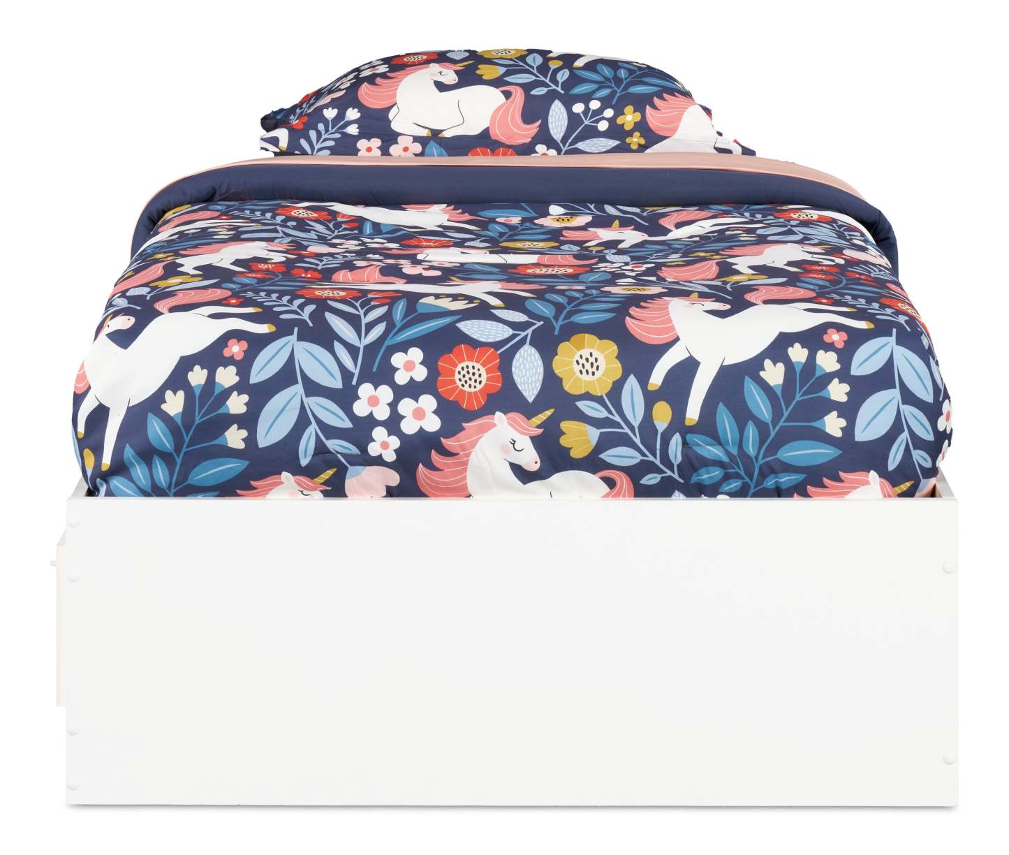 Lit Mates Riley avec rangement à 3 tiroirs pour enfants, fabriqué au Canada, blanc - taille simple | Lit matelot Riley avec 3 tiroirs de rangement pour enfants, fabriqué au Canada, blanc - format lit simple