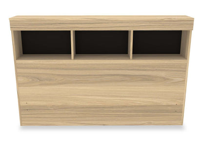 Ensemble de lit Riley Mates avec tête de lit bibliothèque pour enfants, fabriqué au Canada, naturel - pleine grandeur | Lit matelot Riley avec ensemble de tête de lit bibliothèque pour enfants, fabriqué au Canada, naturel - format lit double