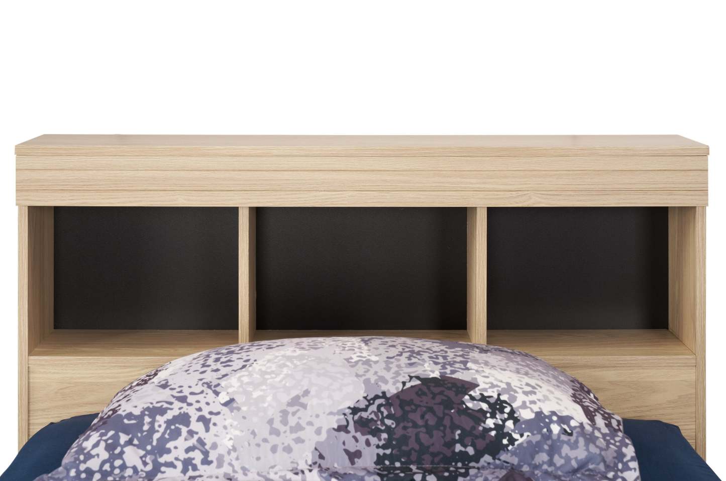 Ensemble de lit Riley Mates avec tête de lit bibliothèque pour enfants, fabriqué au Canada, naturel - taille simple | Lit matelot Riley fabriqué au Canada avec ensemble de tête de lit bibliothèque pour enfants, naturel - format lit simple