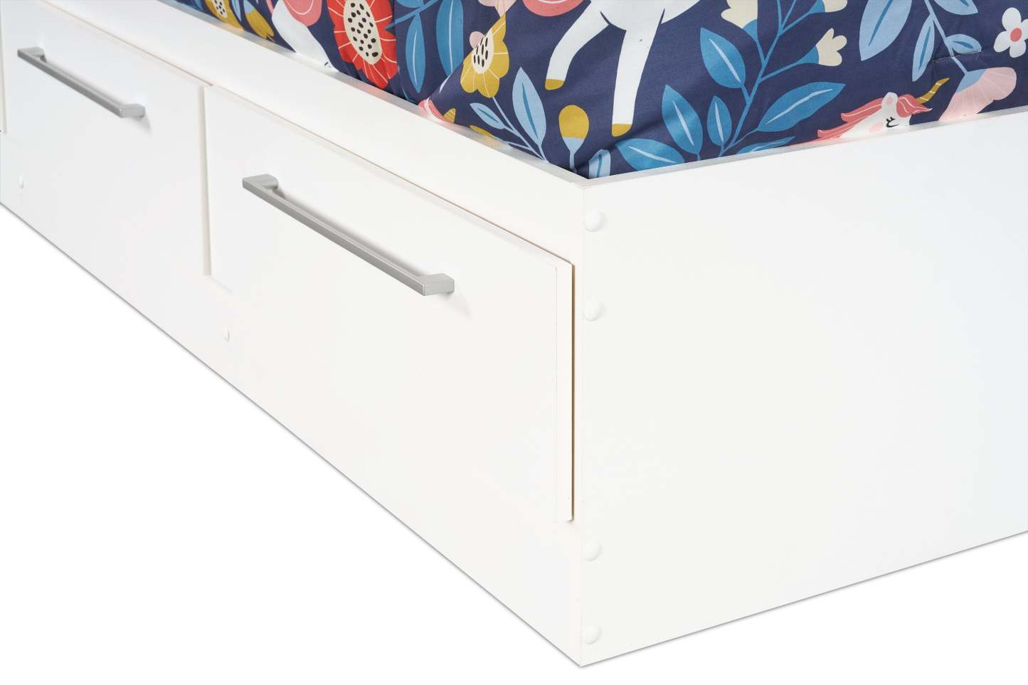 Ensemble de lit Riley Mates avec tête de lit bibliothèque pour enfants, fabriqué au Canada, blanc - taille simple | Lit matelot Riley avec ensemble de tête de lit bibliothèque pour enfants, fabriqué au Canada, blanc - format lit simple