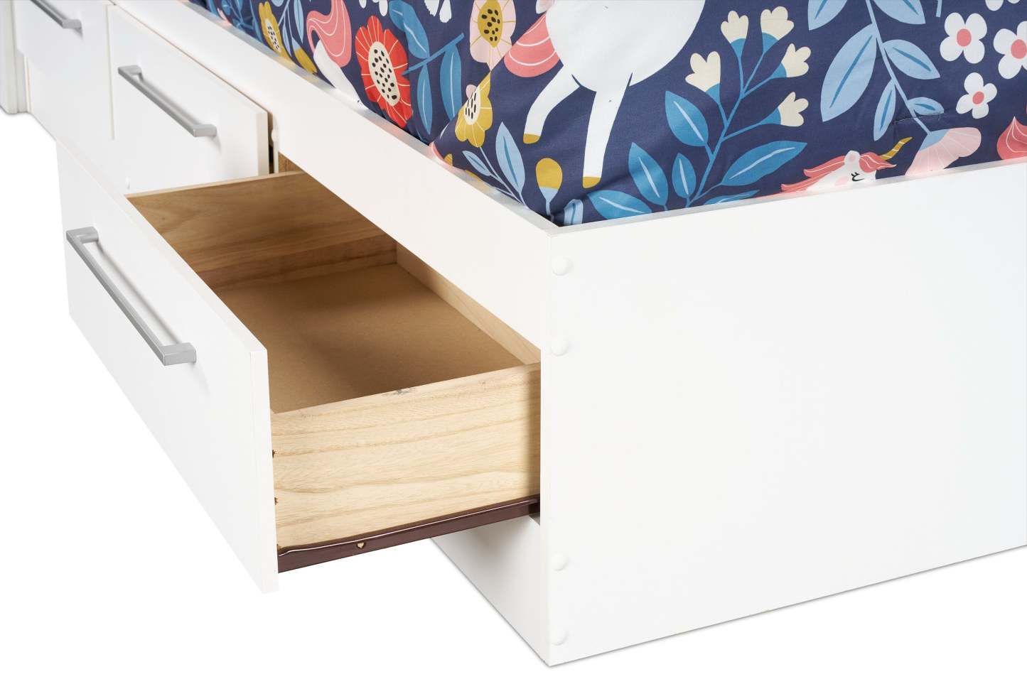 Ensemble de lit Riley Mates avec tête de lit bibliothèque pour enfants, fabriqué au Canada, blanc - taille simple | Lit matelot Riley avec ensemble de tête de lit bibliothèque pour enfants, fabriqué au Canada, blanc - format lit simple