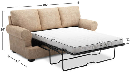 Fabriqué au Canada Canapé Personnalisable Roll 86 Canapé-lit en Tissu Chenille avec Accoudoirs Enroulés - Taupe de Luxe | Canapé-lit Roll de Sofa Lab de 86 po fabriqué au Canada en tissu de chenille avec accoudoirs enroulés - taupe de luxe | RO602893