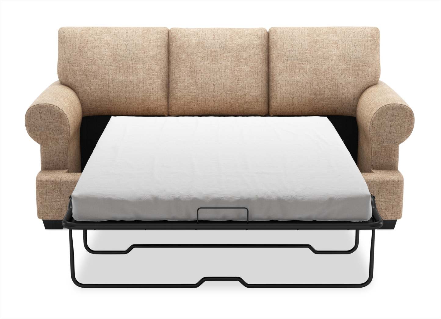 Fabriqué au Canada Canapé Personnalisable Roll 86 Canapé-lit en Tissu Chenille avec Accoudoirs Enroulés - Taupe de Luxe | Canapé-lit Roll de Sofa Lab de 86 po fabriqué au Canada en tissu de chenille avec accoudoirs enroulés - taupe de luxe | RO602893