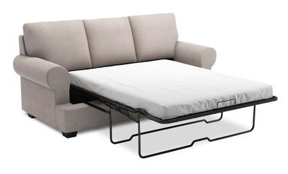 Fabriqué au Canada Canapé Personnalisable Roll 86 en Tissu d'Apparence Lin avec Accoudoirs Enroulés - Gris Pax Slate | Sofa-lit Roll de Sofa Lab de 86 po fabriqué au Canada en tissu d’apparence lin avec accoudoirs enroulés - gris Pax Slate | RO603049