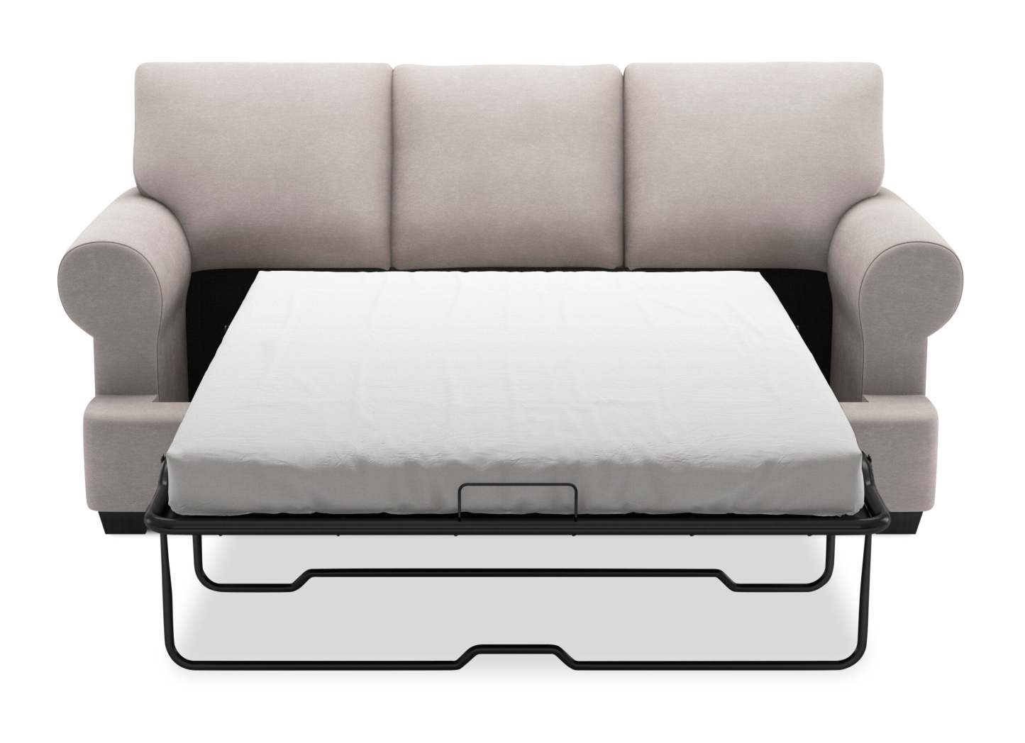 Fabriqué au Canada Canapé Personnalisable Roll 86 en Tissu d'Apparence Lin avec Accoudoirs Enroulés - Gris Pax Slate | Sofa-lit Roll de Sofa Lab de 86 po fabriqué au Canada en tissu d’apparence lin avec accoudoirs enroulés - gris Pax Slate | RO603049