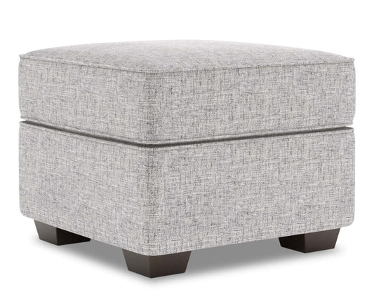 Fabriqué au Canada Canapé personnalisable Lab Roll 24 poufs en tissu d'apparence lin - Luna Domino gris | Pouf Roll de Sofa Lab de 24 po fabriqué au Canada en tissu d'apparence lin - gris Luna Domino | RO802191