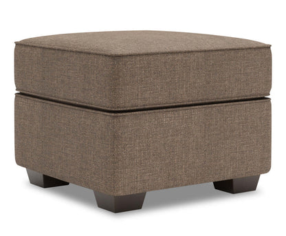Fabriqué au Canada Canapé personnalisable Lab Roll 24 poufs en tissu d'apparence lin - Luna Praline Brown | Pouf Roll de Sofa Lab de 24 po fabriqué au Canada en tissu d'apparence lin - brun Luna Praline | RO802591