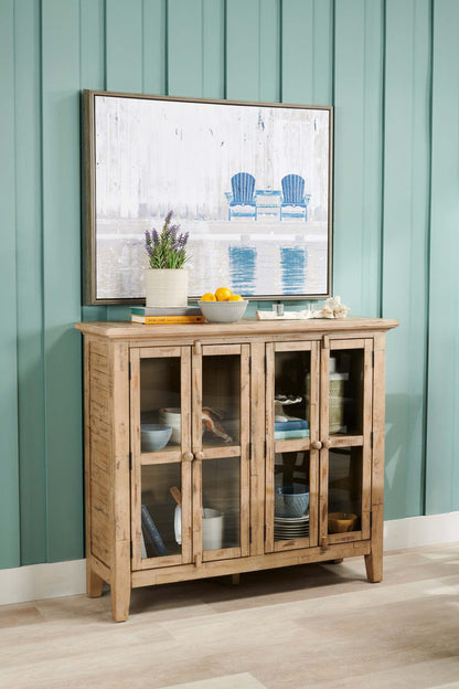 Rocco 48 4-Door Accent Cabinet - Natural Wood|Armoire décorative Rocco de 48 po avec 4 portes - bois naturel