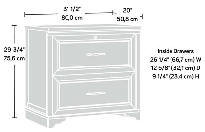 Rollingwood 31.5 Commercial Grade 2-Drawer Lateral Classing Cabinet - Brushed Oak|Classeur latéral Rollingwood de 31,5 po de qualité commerciale à 2 tiroirs - chêne brossé