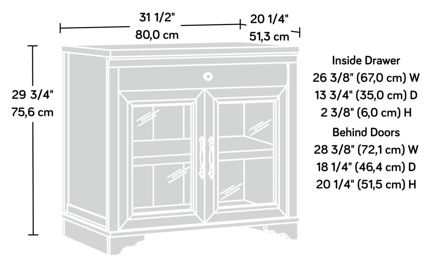Rollingwood 31,5 Commercial Grade Storage Cabinet with Drawer - Brushed Oak|Armoire de rangement Rollingwood de 31,5 po de qualité commerciale avec tiroir - chêne brossé