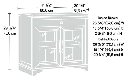 Rollingwood 31,5 Commercial Grade Storage Cabinet with Drawer - Brushed Oak|Armoire de rangement Rollingwood de 31,5 po de qualité commerciale avec tiroir - chêne brossé
