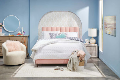 Oreiller décoratif en peau de mouton de Mongolie - Rose|Coussin décoratif Mogolian en peau de mouton de Mongolie - rosé|636570DP