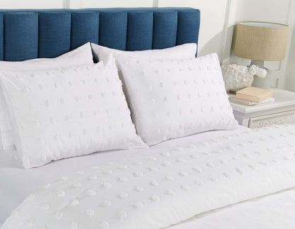 Ensemble d'édredon 3 pièces Rowan pour très grand lit - Blanc | Ensemble d'édredon Rowan 3 pièces pour très grand lit - blanc