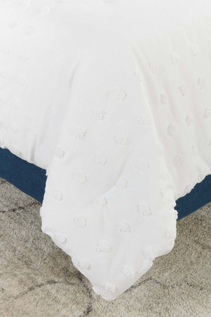 Ensemble d'édredon 3 pièces Rowan pour très grand lit - Blanc | Ensemble d'édredon Rowan 3 pièces pour très grand lit - blanc