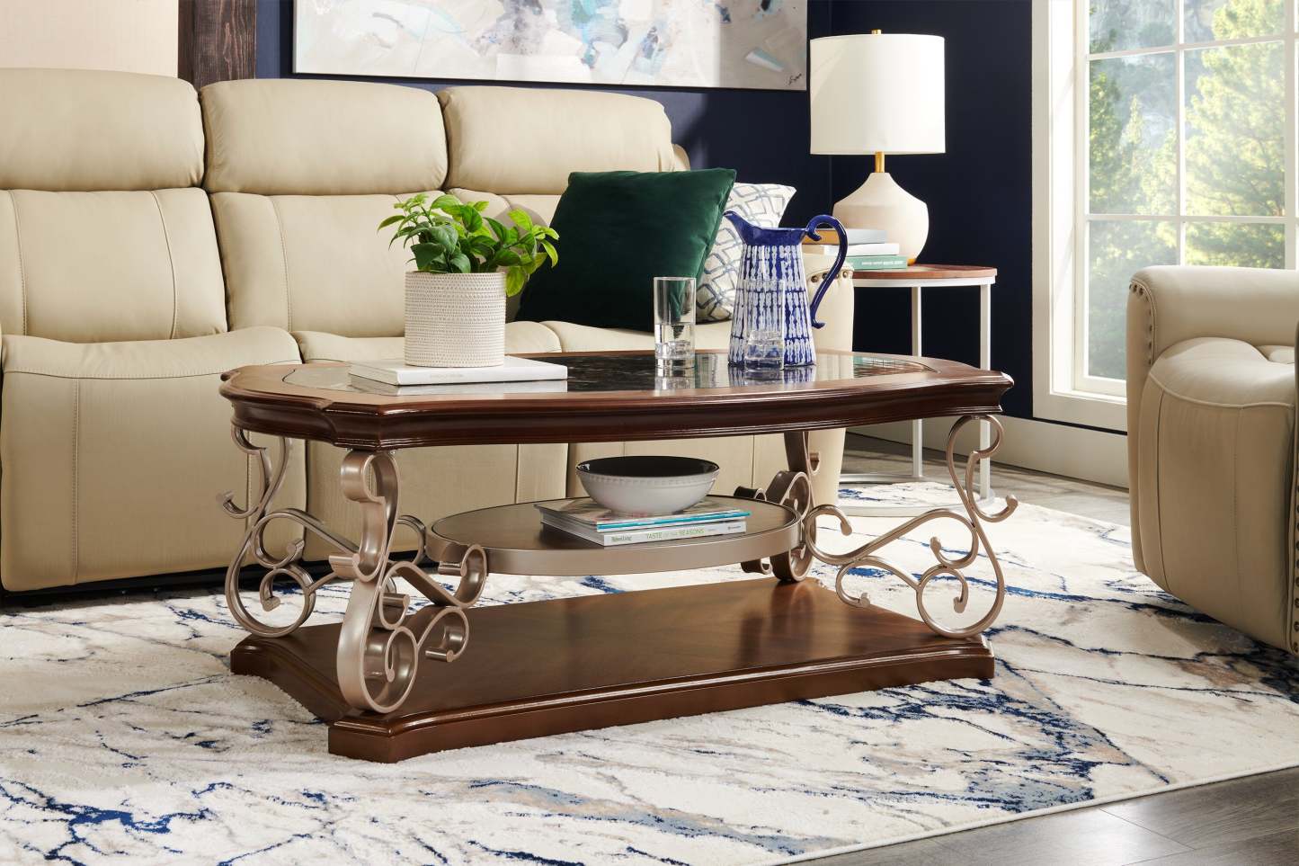 Tapis bleu Rowann – 7'6 x 10'6 | Tapis Rowann bleue - 7 pi 6 po x 10 pi 6 po | ROWANN08