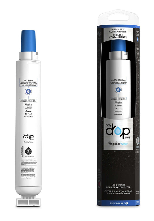 Whirlpool Everydrop™ Ice &amp; Water Réfrigérateur Filter 6|Filtre à eau et à glaçons Whirlpool EveryDropMC no 6 pour réfrigérateur|EDR6D1BF