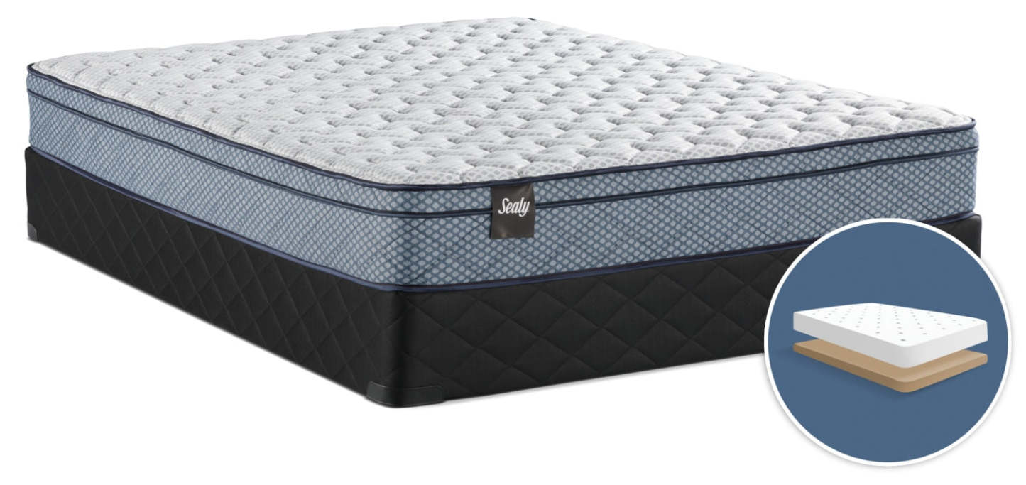 Sealy Parklin Euro-Top Low-Profile Mattress Set|Ensemble matelas à Euro-plateau à profil bas Parklin de Sealy pour grand lit