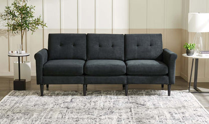 Sabrina 14 Accent Table - Black with White Marble Look Top|Table d'appoint Sabrina de 14 po - noire avec dessus en imitation de marbre blanc