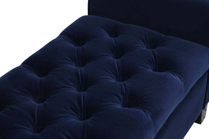 Banc de rangement Sadie 53 - Velours bleu|Banc de rangement Sadie de 53 po - velours bleu