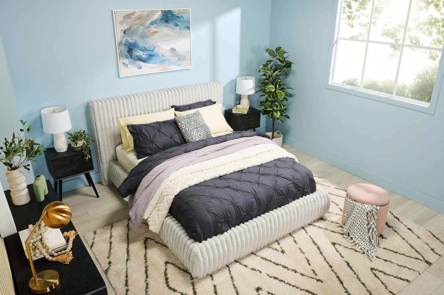 Tapis à poils longs multicolore Pascal - 7'10 x 10'6 | Tapis à poils long Pascal multicolore - 7 pi 10 po x 10 pi 6 po