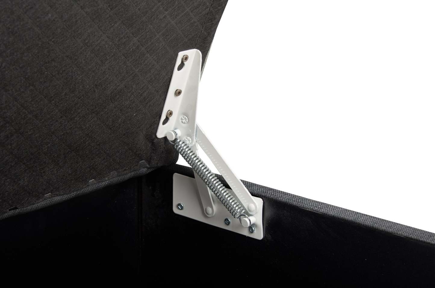 Made in Canada Sawyer 40 Linen-Look Fabric Storage Ottoman - Charcoal Grey | Pouf de rangement Sawyer de 40 po fabriqué au Canada en tissu d’apparence lin - gris anthracite