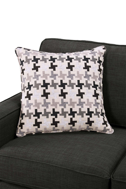 Fabriqué au Canada, canapé sectionnel Sawyer 2 pièces en tissu d'apparence lin avec coussins réversibles - gris anthracite