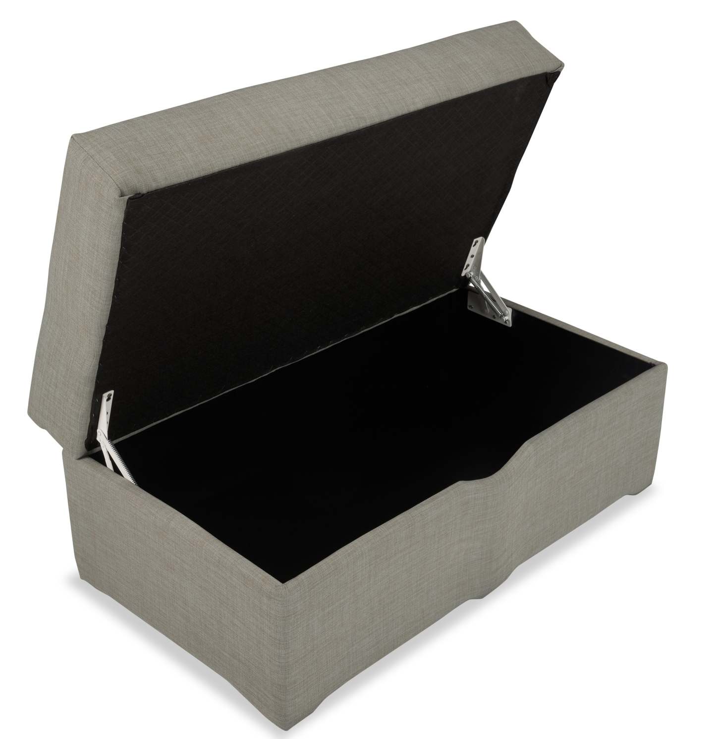 Made in Canada Sawyer 40 Linen-Look Fabric Storage Ottoman - Light Grey | Pouf de rangement Sawyer de 40 po fabriqué au Canada en tissu d’apparence lin - gris clair