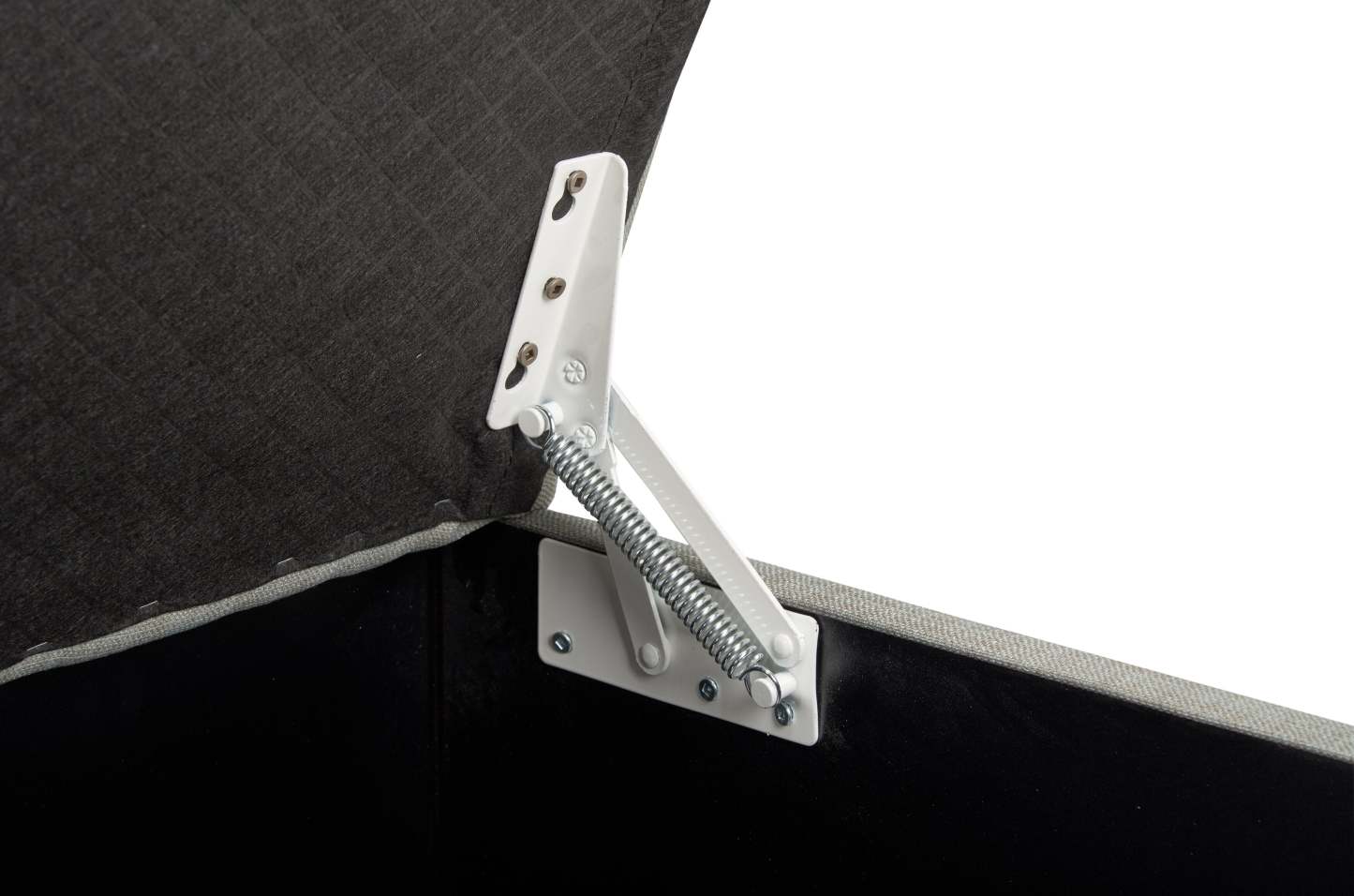 Made in Canada Sawyer 40 Linen-Look Fabric Storage Ottoman - Light Grey | Pouf de rangement Sawyer de 40 po fabriqué au Canada en tissu d’apparence lin - gris clair