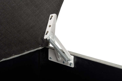 Made in Canada Sawyer 40 Linen-Look Fabric Storage Ottoman - Light Grey | Pouf de rangement Sawyer de 40 po fabriqué au Canada en tissu d’apparence lin - gris clair